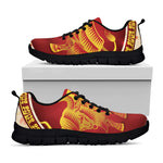 Chinese Ox Zodiac Sign Print Black Sneakers