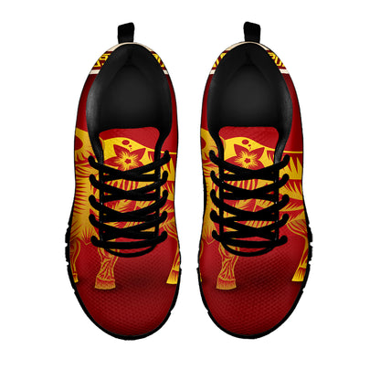 Chinese Ox Zodiac Sign Print Black Sneakers