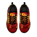 Chinese Ox Zodiac Sign Print Black Sneakers