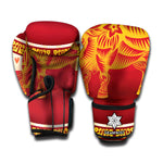 Chinese Ox Zodiac Sign Print Boxing Gloves