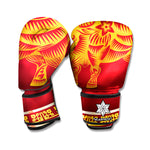 Chinese Ox Zodiac Sign Print Boxing Gloves