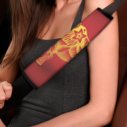 Chinese Ox Zodiac Sign Print Car Seat Belt Covers