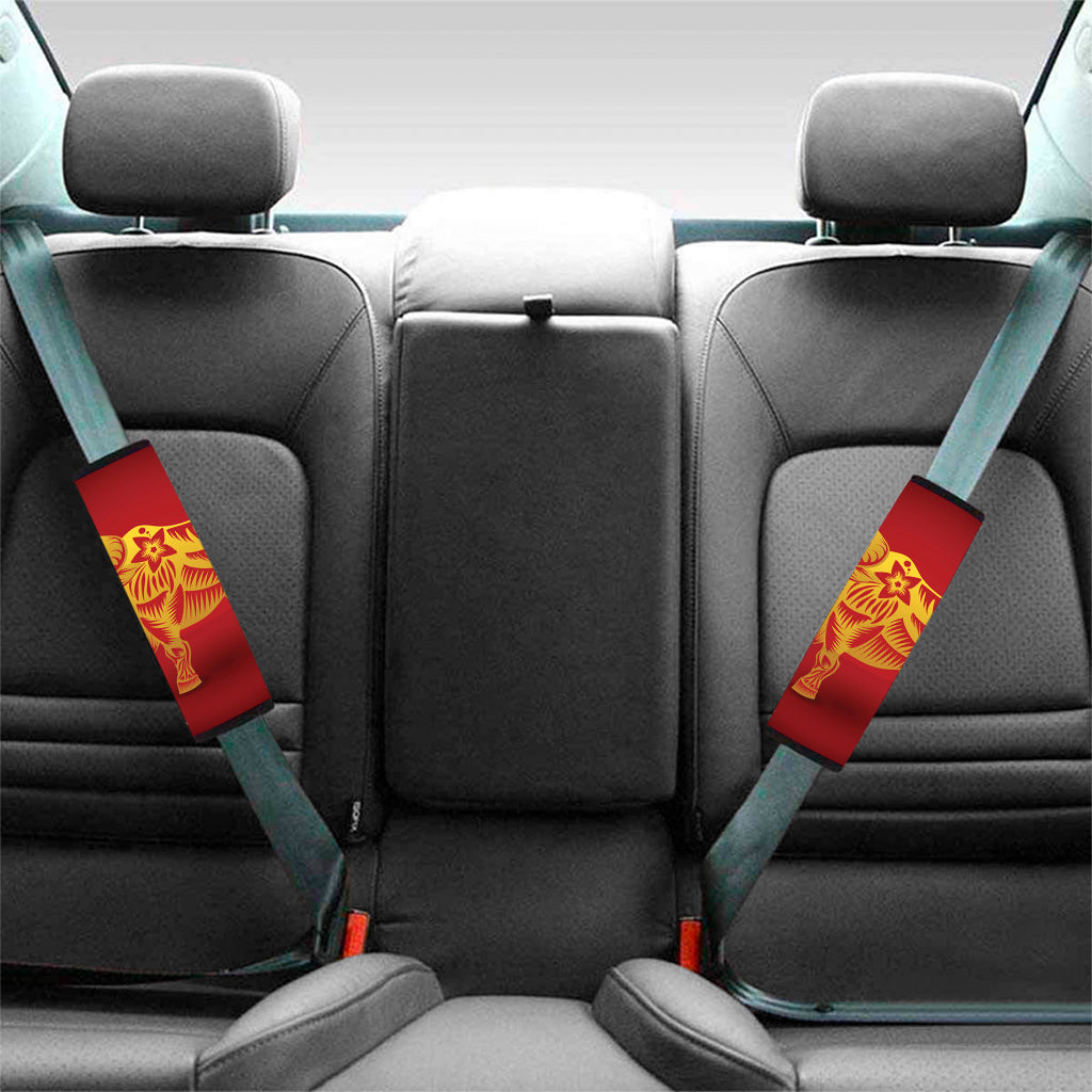 Chinese Ox Zodiac Sign Print Car Seat Belt Covers
