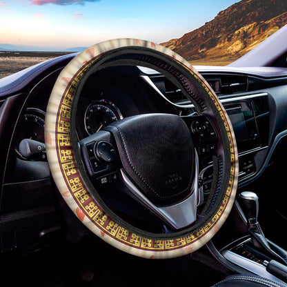 Chinese Ox Zodiac Sign Print Car Steering Wheel Cover