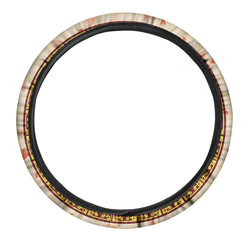 Chinese Ox Zodiac Sign Print Car Steering Wheel Cover