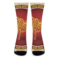 Chinese Ox Zodiac Sign Print Crew Socks