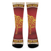 Chinese Ox Zodiac Sign Print Crew Socks