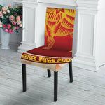 Chinese Ox Zodiac Sign Print Dining Chair Slipcover
