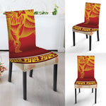 Chinese Ox Zodiac Sign Print Dining Chair Slipcover