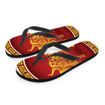 Chinese Ox Zodiac Sign Print Flip Flops