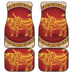 Chinese Ox Zodiac Sign Print Front and Back Car Floor Mats