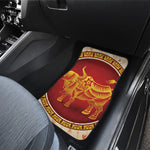 Chinese Ox Zodiac Sign Print Front and Back Car Floor Mats
