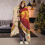 Chinese Ox Zodiac Sign Print Hooded Blanket