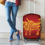 Chinese Ox Zodiac Sign Print Luggage Cover