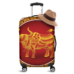 Chinese Ox Zodiac Sign Print Luggage Cover