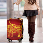 Chinese Ox Zodiac Sign Print Luggage Cover