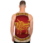 Chinese Ox Zodiac Sign Print Men's Tank Top