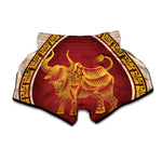 Chinese Ox Zodiac Sign Print Muay Thai Boxing Shorts