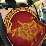 Chinese Ox Zodiac Sign Print Pet Car Back Seat Cover