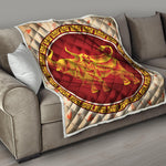 Chinese Ox Zodiac Sign Print Quilt