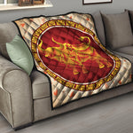 Chinese Ox Zodiac Sign Print Quilt