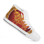 Chinese Ox Zodiac Sign Print White High Top Shoes