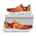 Chinese Ox Zodiac Sign Print White Running Shoes
