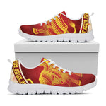 Chinese Ox Zodiac Sign Print White Sneakers
