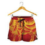 Chinese Ox Zodiac Sign Print Women's Shorts
