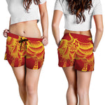 Chinese Ox Zodiac Sign Print Women's Shorts