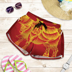 Chinese Ox Zodiac Sign Print Women's Shorts