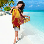 Chinese Ox Zodiac Symbol Print Beach Sarong Wrap