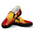 Chinese Ox Zodiac Symbol Print Black Slip On Sneakers