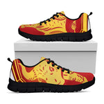 Chinese Ox Zodiac Symbol Print Black Sneakers