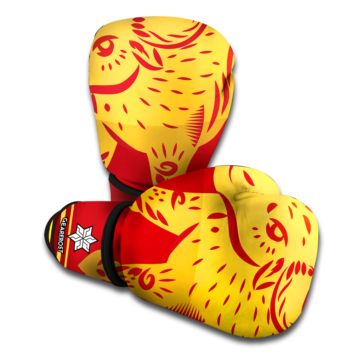 Chinese Ox Zodiac Symbol Print Boxing Gloves