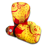 Chinese Ox Zodiac Symbol Print Boxing Gloves