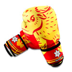 Chinese Ox Zodiac Symbol Print Boxing Gloves