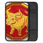 Chinese Ox Zodiac Symbol Print Car Center Console Cover