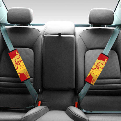 Chinese Ox Zodiac Symbol Print Car Seat Belt Covers