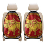 Chinese Ox Zodiac Symbol Print Car Seat Organizers