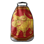 Chinese Ox Zodiac Symbol Print Car Seat Organizers