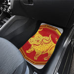 Chinese Ox Zodiac Symbol Print Front and Back Car Floor Mats
