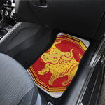 Chinese Ox Zodiac Symbol Print Front Car Floor Mats