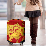 Chinese Ox Zodiac Symbol Print Luggage Cover