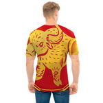 Chinese Ox Zodiac Symbol Print Men's T-Shirt