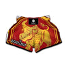 Chinese Ox Zodiac Symbol Print Muay Thai Boxing Shorts