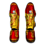 Chinese Ox Zodiac Symbol Print Muay Thai Shin Guard