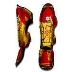 Chinese Ox Zodiac Symbol Print Muay Thai Shin Guard