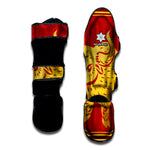 Chinese Ox Zodiac Symbol Print Muay Thai Shin Guard