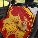 Chinese Ox Zodiac Symbol Print Pet Car Back Seat Cover